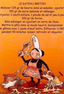 Le gâteau breton carte postale